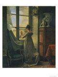 Près de la fenêtre reproduction procédé giclée par Martin Drolling