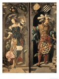 Healing of the Blind Man of Jericho Triptych, c.1531 Giclée-Druck von Lucas Van Leyden