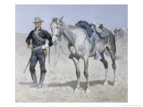 Trooper of the Plains Giclee Print by Frederic Sackrider Remington