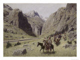 Through the Mountains Impressão giclée por Henry F. Farny Through the Mountains Impressão giclée por Henry F. Farny