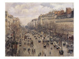 Boulevard Montmartre in Paris reproduction procédé giclée par Camille Pissarro