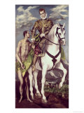 Saint Martin and the Beggar reproduction procédé giclée par El Greco 