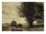 The Haycart reproduction procédé giclée par Jean-Baptiste-Camille Corot