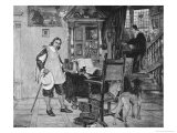 Oliver Cromwell Visits Milton Reproduction procédé giclée par David Dalhoff Neal