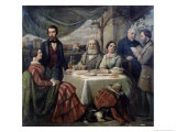 Meeting with Garibaldi Giclee-trykk av Carlo-felice Biscarra