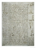 Codex Leicester: River Theories Lámina giclée por Leonardo da Vinci