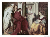 Jesus at the House of Mary and Martha reproduction procédé giclée par Jacob Jordaens