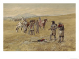 Captain Meriwether Lewis Meeting the Shoshones Giclee Print by Celia Russell