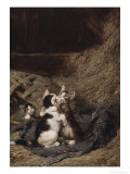 Kittens in the Hay Giclee Print by Julius Adam