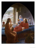 Jesus with Mary and Martha Giclee Print by Christen Dalsgaard