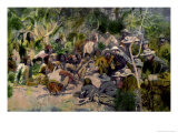 Crook's Conference with Geronimo Giclee Print by William F. Kline
