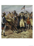 Washington Firing First Shot at Yorktown Lámina giclée por H.a. Ogden
