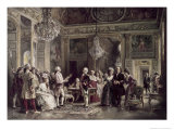 John Paul Jones and Benjamin Franklin at Louis XVI's Court Giclee Print by Jean Leon Gerome Ferris