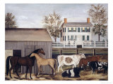 The Barnyard Giclee Print by A.e. Zeliff
