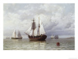 Outward Bound Whaler Giclee-trykk av William Bradford Outward Bound Whaler Giclee-trykk av William Bradford