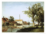 Dutch Canal Scene reproduction procédé giclée par Johan-Barthold Jongkind