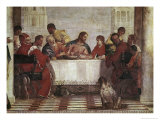 Detail of Dinner in the House of Levi Impressão giclée por Paolo Veronese