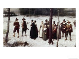 Pilgrims Going to Church Lámina giclée por George Henry Boughton