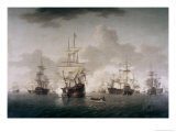 Admiral Lord Howe Joining His Flagship reproduction procédé giclée par William Anderson