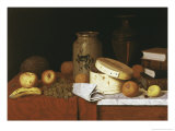 Eleame Figs and Newspaper Giclee Print by William Michael Harnett