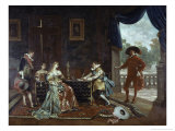 Signing a Marriage Contract at Court of Louis XIV Giclee Print by Adolphe Alexandre Lesrel