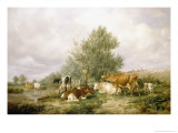 In Canterbury Meadows Giclee Print by Thomas Sidney Cooper