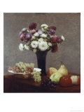 Still Life with Dahlias and Fruit Giclee Print by Henri Fantin-Latour