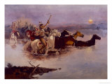 Crossing the River Giclee Print by Celia Russell