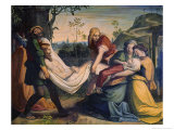 Christ Being Entombed Giclee Print by Peter Von Cornelius