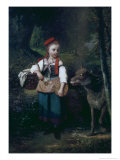 Le petit chaperon rouge reproduction procédé giclée par Louis Cabaillot Lasalle