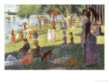 Dimanche après-midi sur l'île de La Grande Jatte reproduction procédé giclée par Georges Seurat