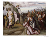 Moses Presenting the Ten Commandments Giclee Print by Raphael 