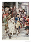 Here Comes the Bride, Wedding of Washington, c.1759 Giclee Print by Jean Leon Gerome Ferris