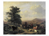 Wooded River Landscape Reproduction procédé giclée par Eugène Verboeckhoven