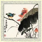 Lustige Begebenheit am Gartenteich Reproductions pour les collectionneurs par Songtao Gao