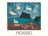 Los amantes Serigrafía por Pablo Picasso