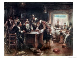 Signing of the Mayflower Compact Giclee Print by Edward Moran