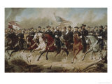 Grant and His Generals Giclee Print by Peter Hansen Balling