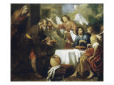 Abraham and the Three Angels Giclée-tryk af Gaudenzio Ferrari Abraham and the Three Angels Giclée-tryk af Gaudenzio Ferrari