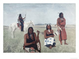 Indians Near Fort Laramie reproduction procédé giclée par Albert Bierstadt