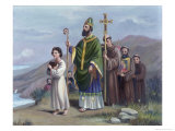 Saint Patrick Journeys to Tara Giclee Print by Vittorio Bianchini