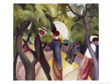Promenade Reproduction procédé giclée par Auguste Macke