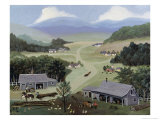 Working the Timber Giclee Print by Konstantin Rodko