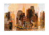New Yorker and Cabs Affiches par Colin Ruffell