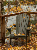 Autumn Leaves on Chair by Lake, Ontario, Canada Photographic Print by Keith Levit Autumn Leaves on Chair by Lake, Ontario, Canada Photographic Print by Keith Levit