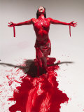 Caucasian Woman Covered in Blood Photographie par Jim McGuire