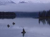Three Fishermen at Kenai Lake, AK Photographic Print by Hal Gage