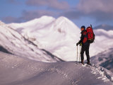 Man Backcountry Skiing, Crested Butte, CO Photographic Print by Tom Stillo