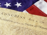 American Flag and Declaration of Independence Photographic Print by Erin Garvey