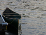Canoe Tied to Dock Photographic Print by Keith Levit